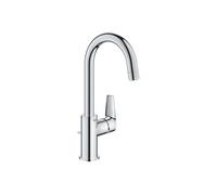 GROHE Robinet lavabo de salle de bains Start Edge, mitigeur monocommande avec tirette de vidage, mousseur économique d'eau, chromé, 24201001 (Import Allemagne)