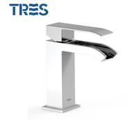 Mitigeur lavabo robinet cascade Blanc Chrome - TRES 00611001BL