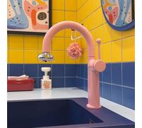 mitigeur lavabo；robinet douchette cuisine；Robinet extractible La tête extractible amovible et lavable vous permet de choisir entre deux effets de jet d'eau différents. (rose)