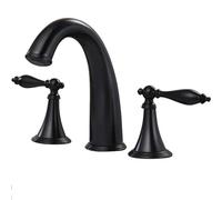 Mitigeur Lavabo Salle de Bain Robinets de Lavabo 3 Trous Robinet de Salle de Bains Double Levier Laiton Mitigeur de Lavabo Bec Rotatif à 360° Chromé