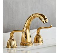 Mitigeur Lavabo Salle de Bain Robinets Mélangeurs de Lavabo Vintage 1 Trou Robinets de Salle de Bains avec Douchette Extractible Poignée Unique Chromée