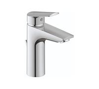 Duravit No.1 Mitigeur monocommande de lavabo, Robinet, Taille M (hauteur de sortie 117 mm), Robinet salle bain avec tirette et garniture de vidage, robinet à économie d'énergie (FreshStart), chromé