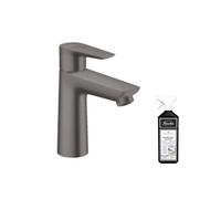 Mitigeur lavabo Talis E 110 CoolStart sans tirette ni vidage noir chrome brossé + nettoyant Briochin