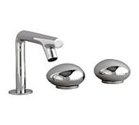 Mitigeur lavabo VitrA Istanbul à deux poignées A41807, saillie de 130 mm, fixation trois trous, chromé
