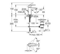 Mitigeur lave-mains EUROSTYLE Cosmopolitan
