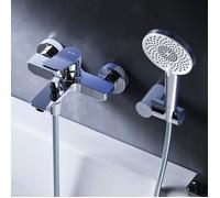 Mitigeur mécanique de baignoire avec douchette et support Robinet Salle de Bain Chromé FXA15000 AM.PM X-Joy