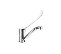 Mitigeur mécanique d'évier ou auge à bec orientable H.145 L.220mm levier Hygiène Laiton ch