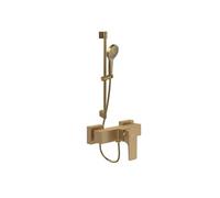 Mitigeur mécanique douche VILLEROY ET BOCH Architectura Square + Ensemble de douche Verve Showers 3 jets Or brossé