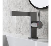 Mitigeur Monocomando Lavabo Cascade Robinet Salle de Bain Sur Plan Chaud et Froid Mitigeur Lave Main en Cuivre,gris Pistolet