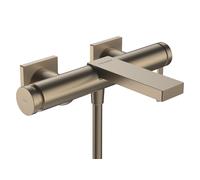 Mitigeur monocommande de baignoire hansgrohe Tecturis E, 2 points d'eau, portée de 213 mm, montage apparent, 73420140, Couleur: Bronze brossé