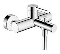hansgrohe Zesis S Mitigeur monocommandé apparent pour bain, 2 consommateurs, saillie 175mm, 74420000, Couleur: chrome