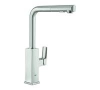 Mitigeur monocommande de cuisine évier Tallinn, douchette extractible, 2 jets, supersteel, 30420DC0 (Import Allemagne)