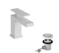 Hansgrohe Mitigeur lavabo Tecturis E monocommandé saillie 122 mm vidage CoolStart Blanc mat 73002700