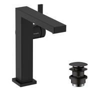 Hansgrohe Mitigeur Tecturis E Fine – saillie 157 mm, Push-Open, CoolStart, EcoSmart+, noir mat