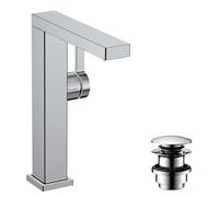 hansgrohe Tecturis E mitigeur lavabo 73060000 avec bec pivotant et push-open garniture de vidange , chromé