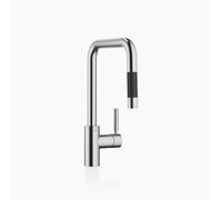 Dornbracht META SQUARE Mitigeur monocommandé Pull-down avec fonction douche, saillie 200mm, 33870861-93, Couleur: Chrome brossé