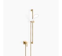 Mitigeur monocommande encastré Dornbracht avec raccord de douche intégré avec kit de douche, sans douchette, 36013970-28, Couleur: Laiton brossé