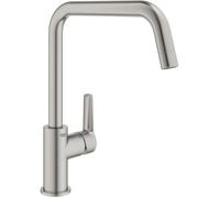 Mitigeur évier START GROHE 30470DC0 QuickFix Plus - bec haut- rotation 150° - inox brossé