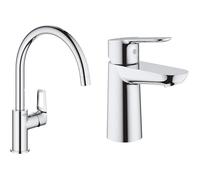 Mitigeur Monocommande Grohe Bauloop 31368001 Chromé & Lavabo BauEdge 23330000