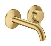 Mitigeur monocommande hansgrohe AXOR One mitigeur lavabo 48170250 encastré pour montage mural avec poignée à levier et bec 160 mm, aspect or brossé