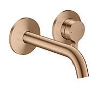 Mitigeur monocommande hansgrohe AXOR One mitigeur lavabo 48170310 encastré pour montage mural avec poignée à levier et bec 160 mm, or rouge brossé