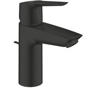 GROHE Mitigeur de lavabo START Taille S, bonde de vidage, ouverture eau mitigée, Noir mat, 242092432