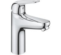 GROHE Swift Mitigeur Monocommande Lavabo, Economie d'Eau, Taille M, Vidage Clic Clac, Installation Facile, Chromé, 24326001