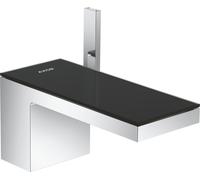 hansgrohe Axor MyEdition mitigeur lavabo 47010600 projection 151 mm, avec bonde push-open, chrome / verre noir