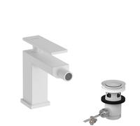 Mitigeur monocommande pour bidet hansgrohe Tecturis E, portée 149 mm, avec vidage, 73200700, Couleur: Blanc mat