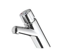 Presto - Mitigeur temporisé de lavabo sur plage 4000S - anti-blocage, 6 l/min, bouton chromé - Gris