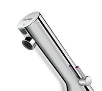 Mitigeur Monotrou Delabie TEMPOMATIC MIX 5 électronique, sur vasque, secteur-prise 105x128mm Chromé 499101
