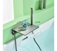 Mitigeur Mural Baignoire Cascadee Entraxe 150mm Mitigeur Douche 2 Sorties Robinet Salle Bain Baignoire 1 Bouton,27 Cm × 22 Cm