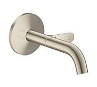 hansgrohe AXOR One mitigeur lavabo 48180820 Encastré pour montage mural Select avec bec 160 mm, nickel brossé