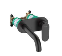 Mitigeur mural lavabo HANSGROHE, Vernis Blend, noir mat + Corps encastré