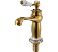 Mitigeur rétro pour lavabo, finition dorée,à levier unique, or, G3/8