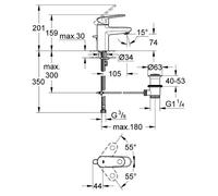 Mitigeur salle de bain - GROHE - EUROPLUS 3261200E - Chrome - Cartouche SilkMove 35 mm - Bec pivotant EcoJoy