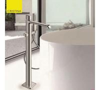 Mitigeur sur pied monocolonne pour bain/douche ITALY Chromé + douchette - CRISTINA ONDYNA IT18951