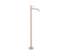 Mitigeur sur pied pour lavabo1 colonne verticale d’alimentation Or Rose Mat 24K - TRES 26285305OPM