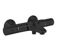 Mitigeur thermostatique bain douche 1 2 GROHE Precision Start mat Economie d eau Noir Noir