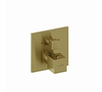 Mitigeur thermostatique de douche et de remplissage de baignoire Kludi 54810N075, encastré, à sécurité intrinsèque, ensemble de garniture, or brossé