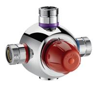 Mitigeur thermostatique collectif - DELABIE - Premix SECURIT mâle 20x27 - Réglable 44 à 58C - Laiton chromé