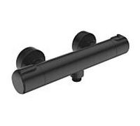 Mitigeur thermostatique de douche AqvaZone AqvaTherm 054551902 noir mat, rond