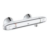 Mitigeur thermostatique de douche mural GROHTHERM 1000 - GROHE - Gris - Chromé - Economie d'eau