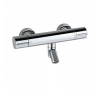 Mitigeur Thermostatique de Robinet Mélangeur Valve de Contrôle de Température Corps en Cuivre Anticorrosion Flux Confortable Sécurité pour Enfants, Couleur Électroplaquée, style to 2