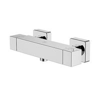 Mitigeur thermostatique douche, Aquavive - Chrome - Robinet de douche - Avec limiteur de température
