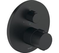 Mitigeur Thermostatique Douche Duravit Rond encastré, 1 sortie Ø170mm Noir Mat TH4200016046