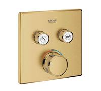 Mitigeur Thermostatique Douche Grohe Grohtherm SmartControl Carré avec 2 sorties 158x43mm Cool Sunrise brossé