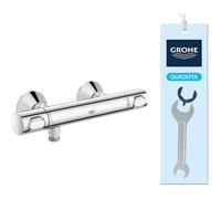 Mitigeur thermostatique douche GROHE Precision Flow - Montage mural - Protection anti-brûlure - Chromé