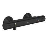 GROHE Mitigeur thermostatique de douche Precision Start 345942430 noir mat, montage en saillie