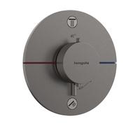 hansgrohe ShowerSelect thermostat de douche Comfort S 15556340 chrome noir brossé, encastré, pour 2 Verbraucher , avec combinaison de sécurité intégrée